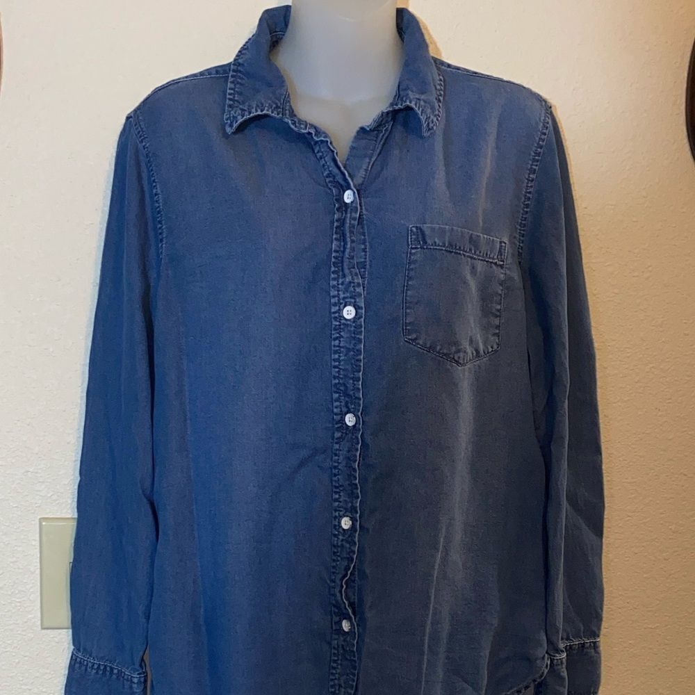 Lola River Blue Denim Top Size L
